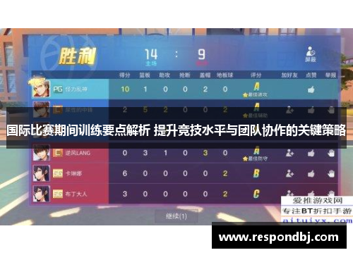 国际比赛期间训练要点解析 提升竞技水平与团队协作的关键策略